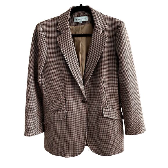 Tuckernuck Grayson Knit Houndstooth Blazer Jacket - Picture 2 of 4